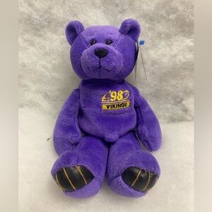 1998 Vikings Moss Plush Bear with Original Tags